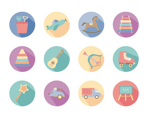 bundle of toys set icons