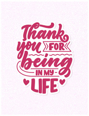 Card with slogan about love in beautiful style. Vector abstract lettering composition. Trendy graphic design for print. Motivation poster. Calligraphy text for Valentine's Day.