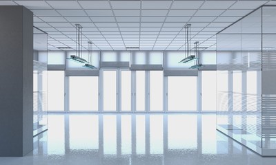 empty pavilion, interior visualization, 3D illustration