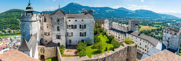 Obraz premium Twierdza Hohensalzburg w Salzburgu