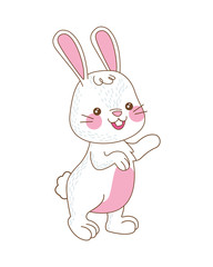 cute little rabbit easter character