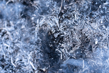 Obraz premium Ashes from a bonfire with smoke
