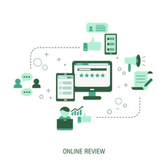 User online reviews concept