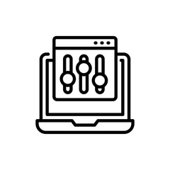 Admin Panel icon Vector illustration Line Design and Development style icon 