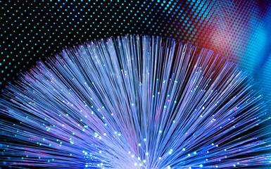 Fiber optics lights abstract background