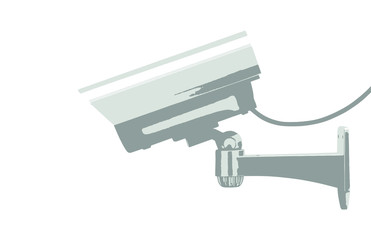 vector illustration of surveillance camera recording