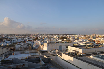 View on the roofs of Tunis at sunset, Tunisia