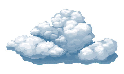 cloud on blue background