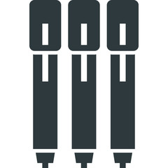 office pencil black icon on white background