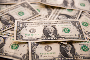 dollars on a white background