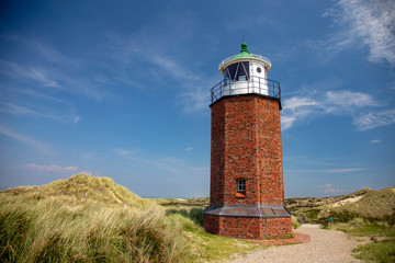 Fototapeta na wymiar Sylt, Lighthouse Rotes Kliff near Kampen