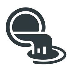 sewage black icon on white background