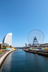 Naklejka premium 神奈川県横浜市 みなとみらい周辺の風景