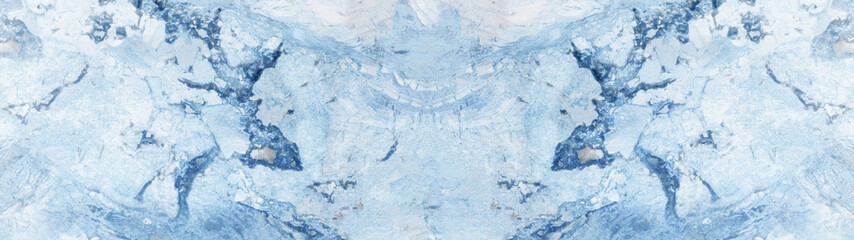 Blue white marble granite natural stone texture panorama	