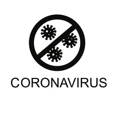 Vector illustration on a white background. Infection with coronary virus COVID-19