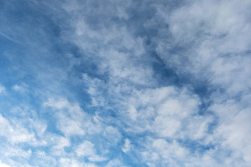 Backgrounds and textures. Blue beautiful sky with clouds.