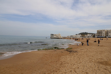 View on the superb beach of La Marsa in Tunisia
