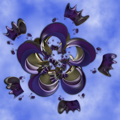 3d effect - abstract fractal object 