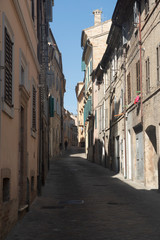 Fototapeta na wymiar Street of Macerata, Marches, Italy