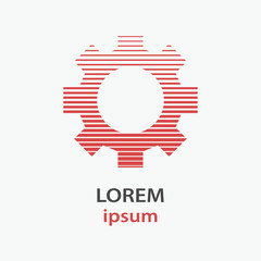 Gear icon on white background.