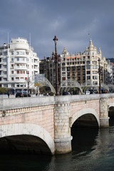 Beautiful bridge in San Sebastian Basque Country Spain 