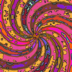 abstract colorful vortex graphic