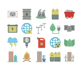 bundle of energy set icons