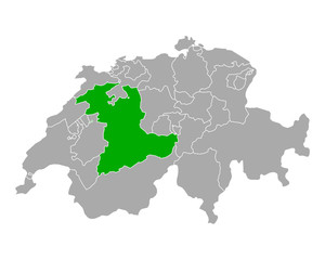 Karte von Bern in Schweiz