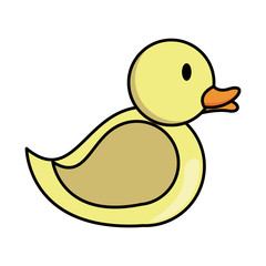 ducky child toy flat style icon