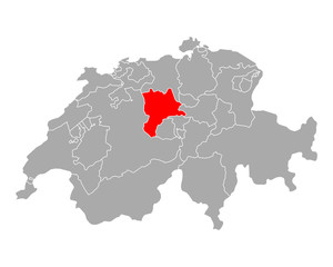 Karte von Luzern in Schweiz