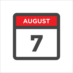 August 7 calendar icon with day of month