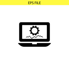System monitoring icon. EPS vector file