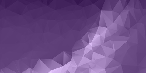 Purple Triangular Polygonal Banner Background