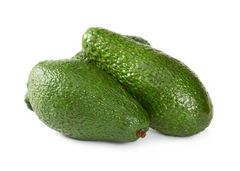 Fresh avocado fruit isolated on white background