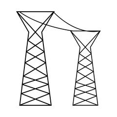 electric post tower isolated icon