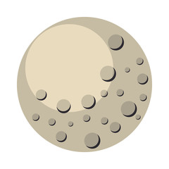 moon satellite space isolated icon