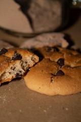 Galletas horneadas con pepitas de chocolate