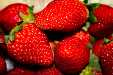 Fresas rojas jugosas