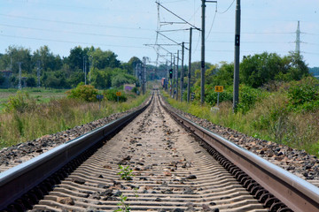 Fototapeta na wymiar Railroad way to far