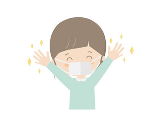 Girl with clean hands