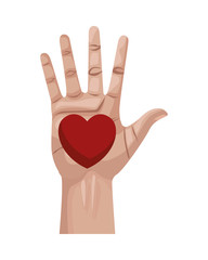 hand human up isolated icon