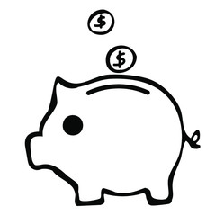 Element in doodle business and stationery set. Hand drawn vector illustration for cards, posters, stickers and professional design.