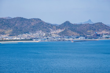 Fototapeta na wymiar Landscape of the seto inland sea , Yoshimi fishing port (tsuda,sanuki city),Kagawa,Shikoku,Japan
