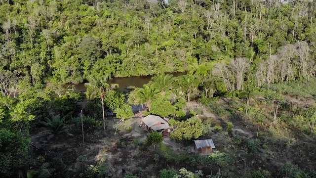 Boat on amazon river in macapa city in brazil
