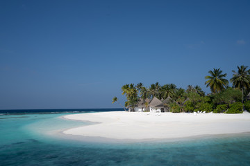 Kleine Hütte am Strand