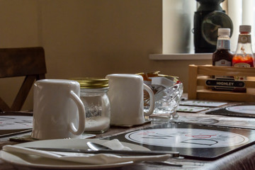 cup of coffee on the table