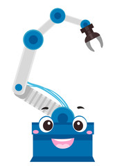 Mascot Robotic Arm Illustration