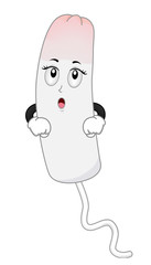 Mascot Tampon Light Pink Menstruation Illustration