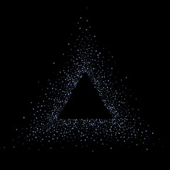 Rainbow, iridescent rectangle, shiny confetti.