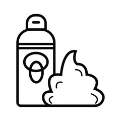 Shaving foam Flat Icon vector